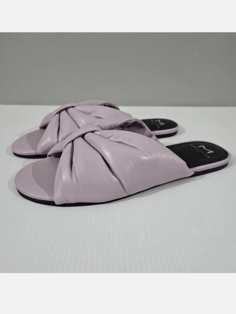 Marc Fisher LTD Olita Slide Sandal Womens 8.5 Lilac Padded Knot Slip On NEW